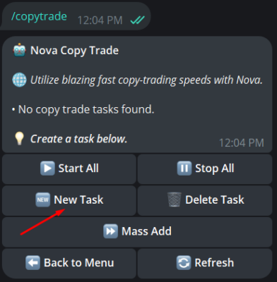 setup copy trade